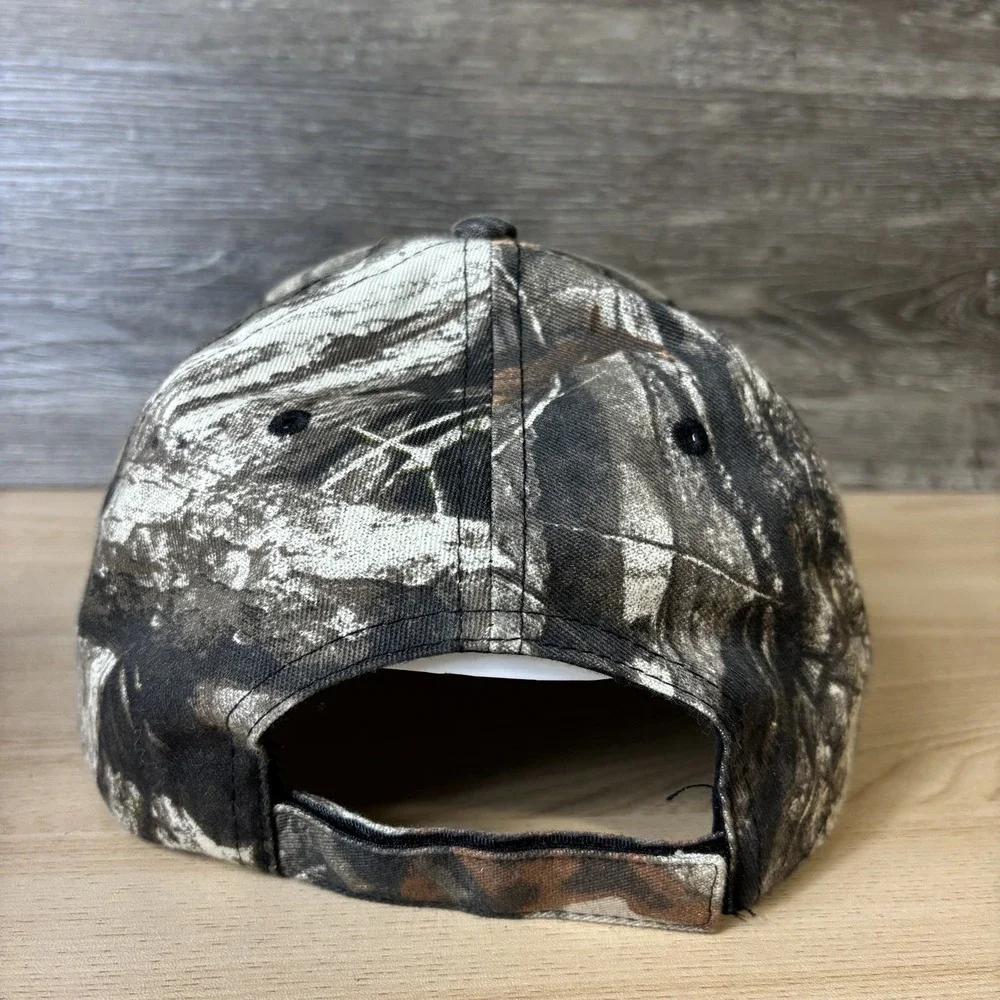 Fishing Has No Boundaries Hat Cap Strap Back Camouflage Hayward Chapter Mens Cam